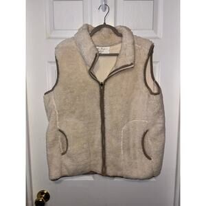 North River Outfitters women’s fleece front zip vest size XL gray trim
